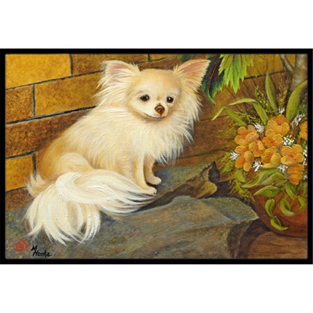 Carolines Treasures Chihuahua Just Basking Indoor and Outdoor Mat- 18 x 27 in. MH1053MAT